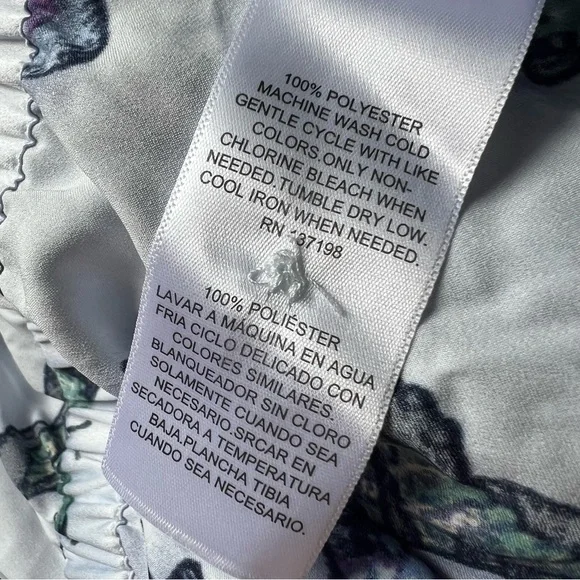 NWT Nina Parker Trendy Plus Size Blue Butterfly Satin Romper - Picture 9 of 9